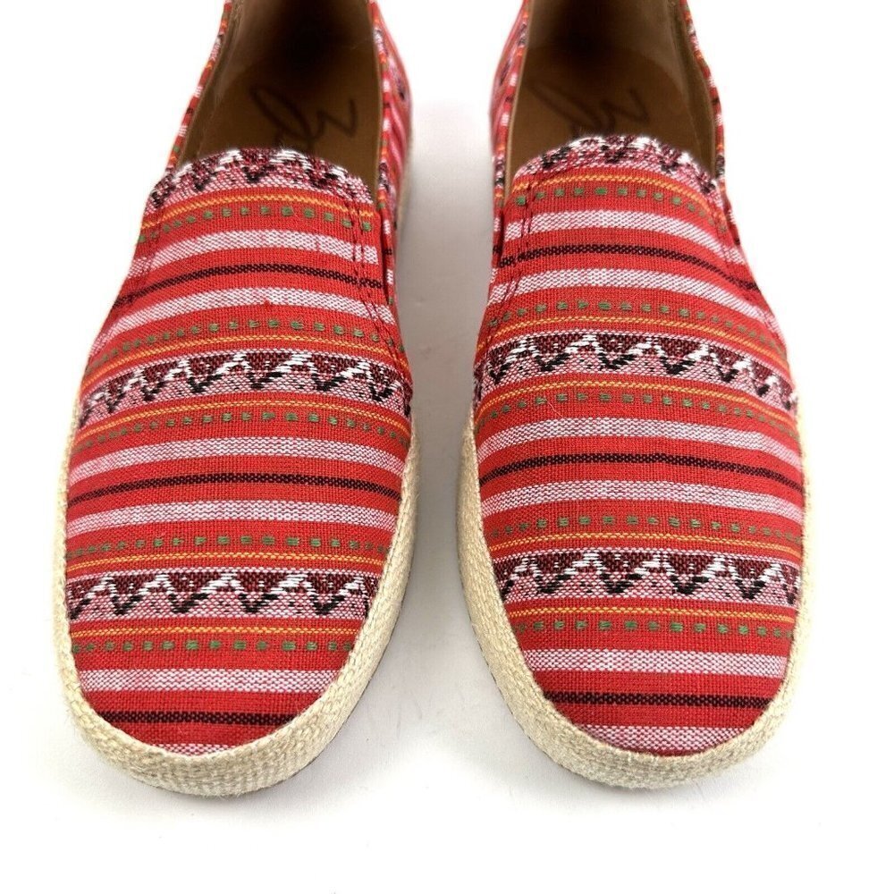 Zodiac Roma Shoes 7.5 Red Aztec Southwest Boho Slip On Flats Womens Brand New - Picture 3 of 9